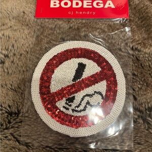 CJ Hendry Bargain Bodega Sequin No Smoking Iron On Patch